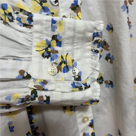 Talbots Plus Size Blue/Yellow Floral Blouse Size 2X NWT - Picture 5 of 12